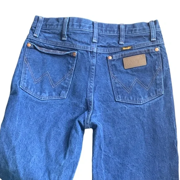 WRANGLERS Mens 936DEN Straight Leg Slim Fit Rough Blue Jeans 31 X 30 EUC - Picture 8 of 12